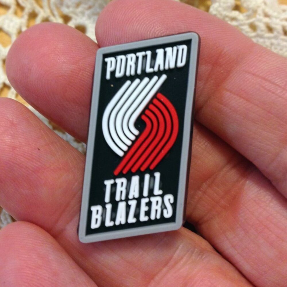 Portland Trail Blazers Sports Shoe Charm for crocs, NBA jibbitz *2/$8! 3/$10!